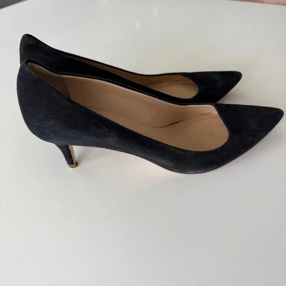 JCREWElsie black suede pumps
